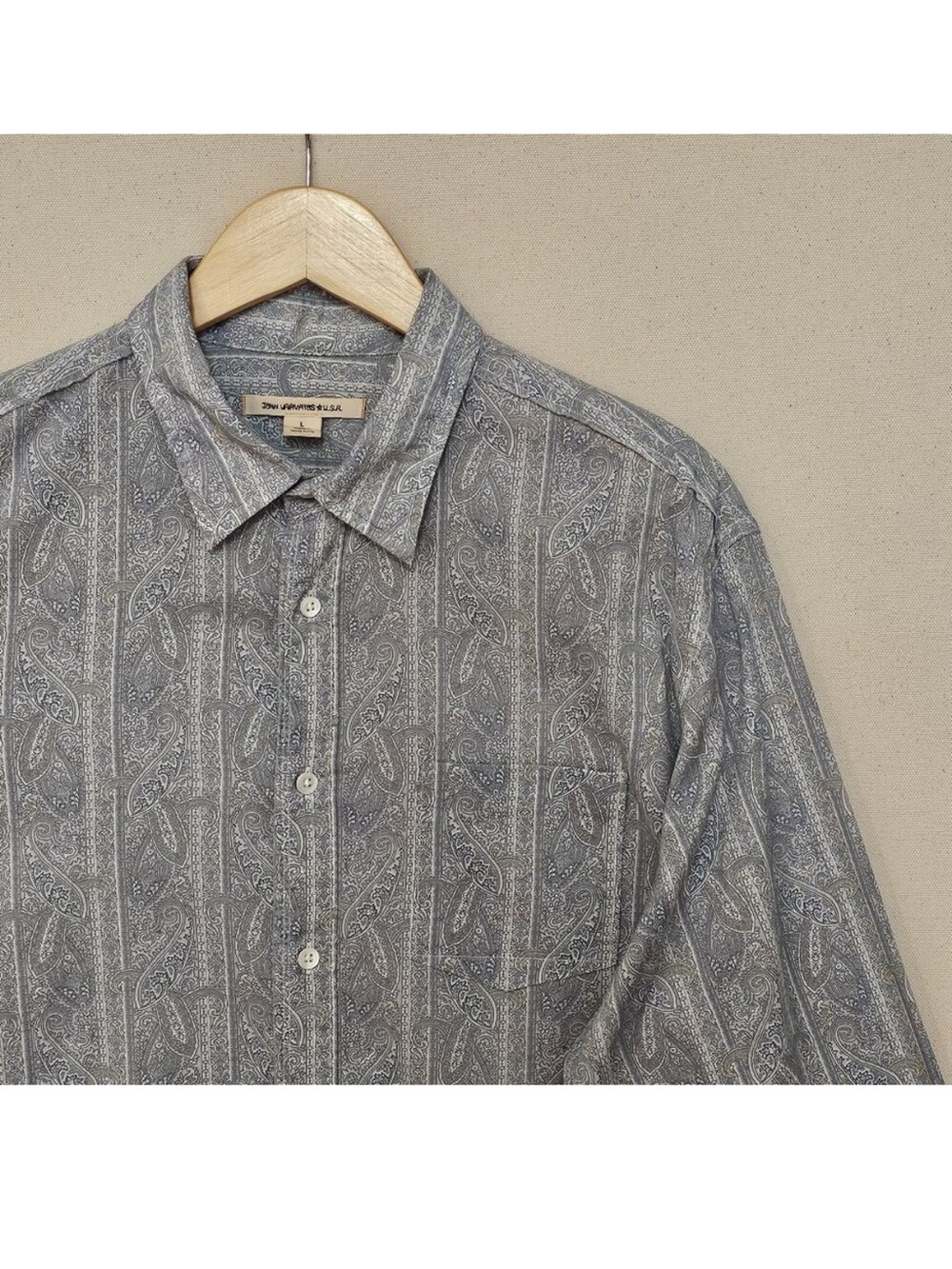 John Varvatos USA Paisley Button Down L